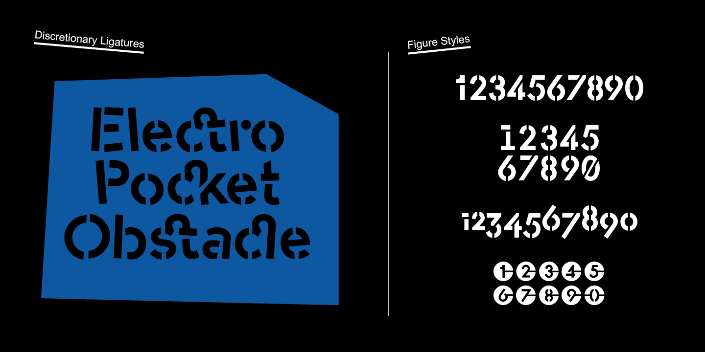 Example font -OC Format Stencil #5